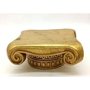 Vintage CBK Ltd  Resin Gold Scroll Riser Display Stand